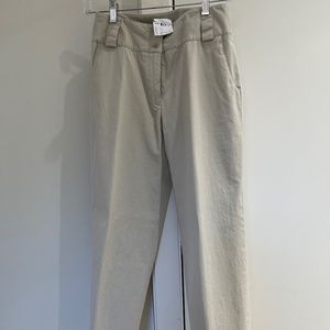 Cream Cotton Pants by Elliott Lauren